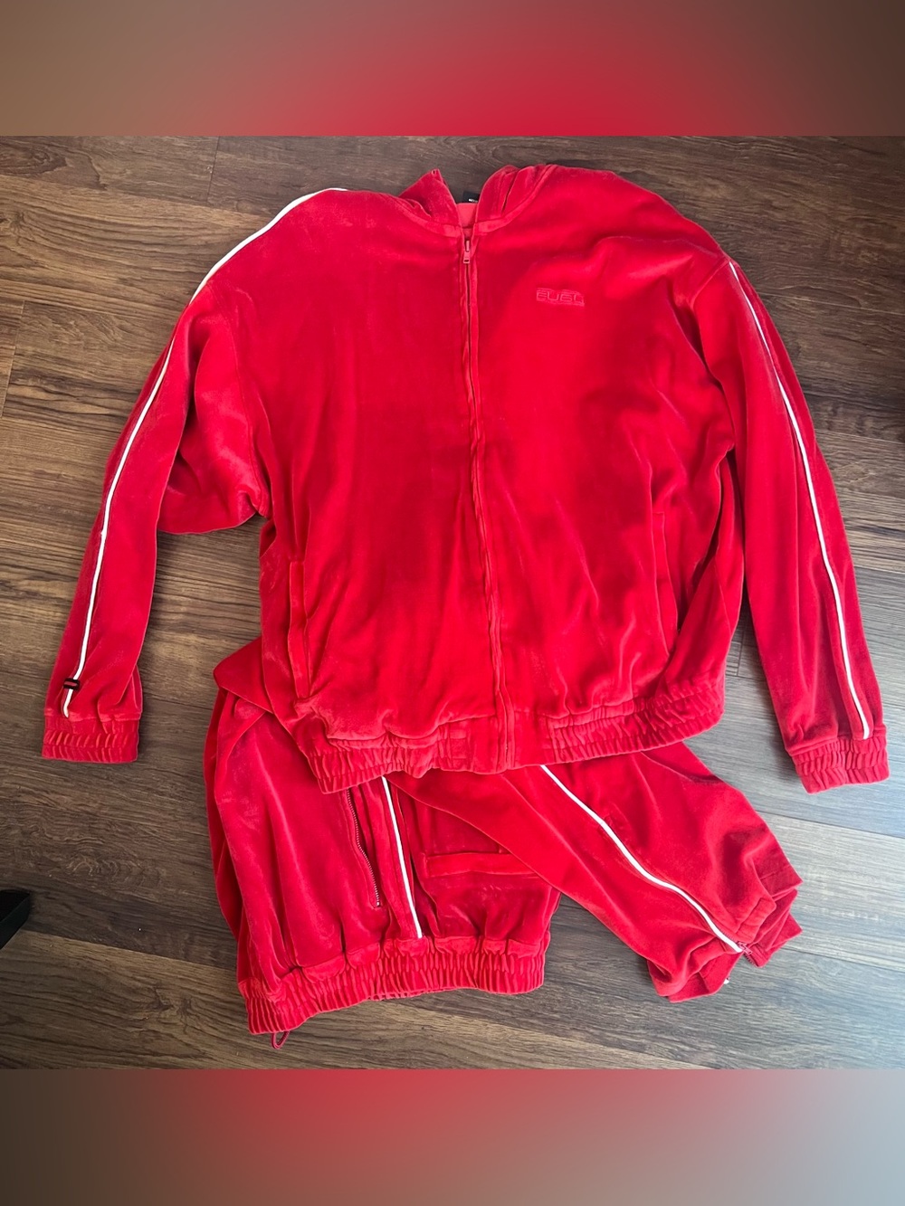 Vintage FUBU Velour Track Suit 90s Y2K Baggy size L